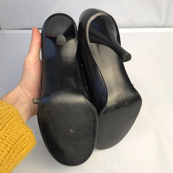 BCBG Maxazria Black Mary Jane heels sz US 7.5 - Picture 11 of 12